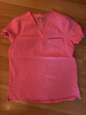 Rose Pink TENCEL™ Sal‎ ‎ Essential Scrub Top thumbnail 4
