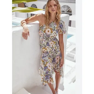 ASTR The Label‎ Santorini One Shoulder Floral Midi Dress Cottagecore S thumbnail 10