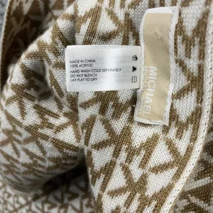 Michael Kors MK Logo Monogram Scarf Knit Fleece Double‎ Sided thumbnail 5
