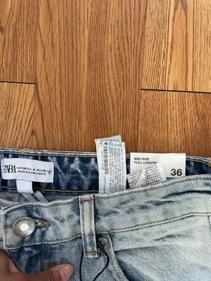 Zara high waisted super wide light blue jeans nwt thumbnail 8