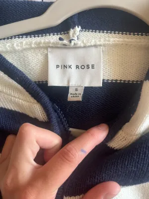 Pink Rose Striped zip up thumbnail 2
