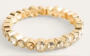Chico’s Gold-tone Coco Pave Minimalist Stretch Sparkle Bracelet‎ thumbnail 1