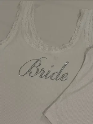 Rhinestoned Bride Lace Cami thumbnail 4