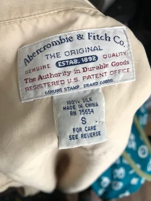 Abercrombie beige sleeveless button up down shirt with one front pocket loose flowy 100% SILK thumbnail 3