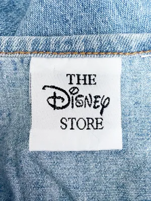 Vintage 90s Disney Store Winnie the Pooh Denim Maxi Dress Embroidered Size Large thumbnail 7