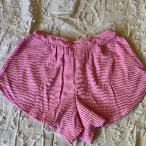 Women's Pink Waffle Knit Lounge Shorts thumbnail 3
