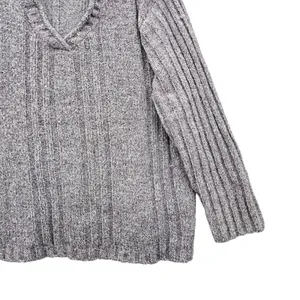 Purple Chunky Oversized Ribbed Y2K Vintage‎ Soft Erika Chenille Sweater Plus 2X thumbnail 6