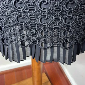 Sandro Lace Crochet Embroidered Franck‎ Mini Dress Sleeveless Ruffle Pleated Hem thumbnail 8