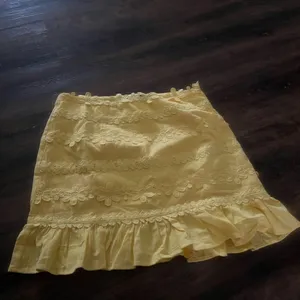 Yellow Ruffled Women's Top and skirt thumbnail 2
