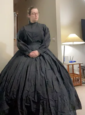 Victorian cotton skirt black Size L thumbnail 1
