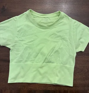 Aerie Offline Top Women’s XS Green Short Sleeve Workout Shirt Athletic Cropped thumbnail 1