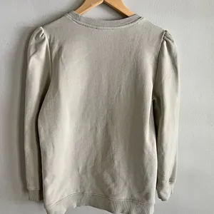 Bohme Light Green Textured Puff Shoulder Sweatshirt Cozy Neutral XS thumbnail 7