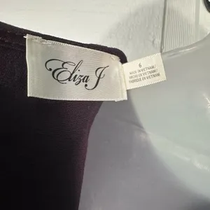 Eliza J Purple A Line 3/4 Sleeve Fit and Flare Dress Size 6 NWT thumbnail 9