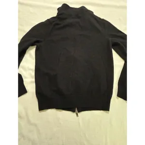 Christian Lacroix Womens Black Extrafine Merino Wool Full Zip Cardigan Sweater M thumbnail 5