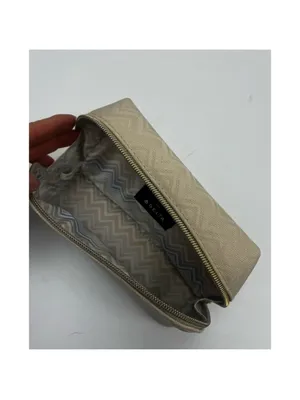 Missoni for delta Cream Chevron gold Logo Cosmetic Case vacation thumbnail 4