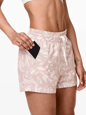 Lululemon Spring Break Away Short 3” Size 6 Shadow Leaf Ivory Muse thumbnail 1
