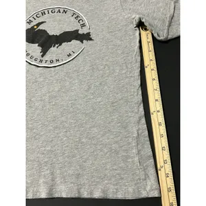 Gear For Sports Michigan Tech Women Small Shirt Long Sleeve UP Map Gray MTU thumbnail 5