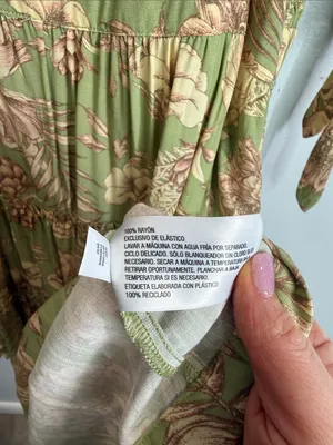 Aqua Bendita x Target floral puff sleeve smocked mini dress size large NWT thumbnail 7