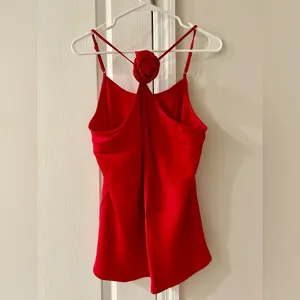 NWT A New Day Elegant Red Top with Rose Detail thumbnail 2