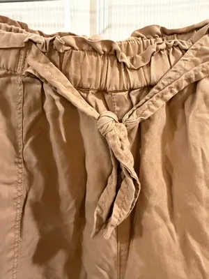 aerie Tan Paperbag Waist Tie-Front Shorts thumbnail 2