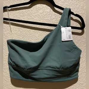 NWT Lululemon Align Asymmetrical Sports Bra Medium Forest Color Size 10 thumbnail 5