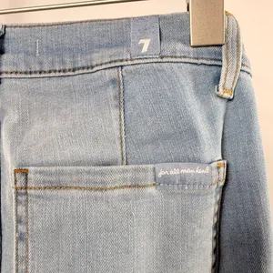 7 For All Mankind Dojo Tailorless Wide Leg Flare Jeans in Light Blue Size 25‎ thumbnail 6