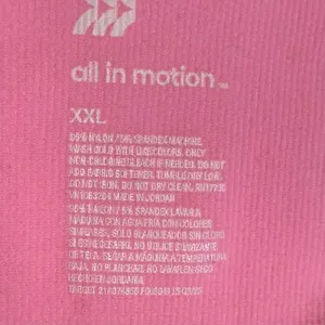 All in Motion Women’s XXL Pink Nylon Ribbed Short Sleeve Athletic Top Sporty thumbnail 5