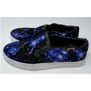 Sam Edelman Women's Slip-On Marvin Blue Floral Sneakers‎ Size 8M thumbnail 2