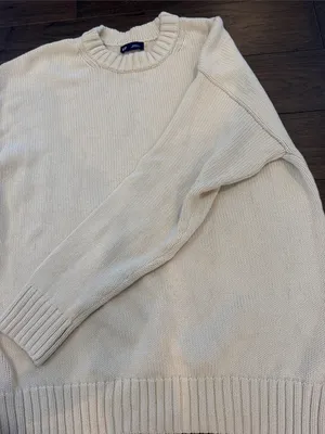 GAP Cream Crewneck Sweater Size Small Tall - C1-3650 thumbnail 5