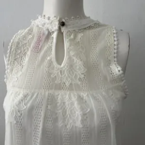No Boundaries Womens White Lace Dress S Cottagecore Prairie Romantic Coastal Cowgirl Lace thumbnail 5