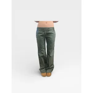 The Limited Lowrise Boho Flare Wide-leg Cotton Khaki Pants thumbnail 8