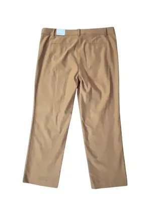 LOFT Riviera Slim Mid Rise Camel Cotton Linen Pants Womens 14 NEW thumbnail 12