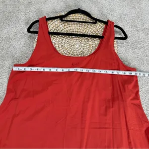 Nike Womens Bliss Luxe Training Dress Sleeveless Built in Short Tennis Orange 1X thumbnail 15