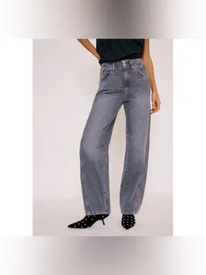 NWOT Free People We the Free Aster Straight Leg Jeans - slate grey - 27 thumbnail 3