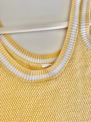 ALO Yoga Tennis Club Sweater Knit Dress - Warm Butter Yellow - XS - Like New thumbnail 8