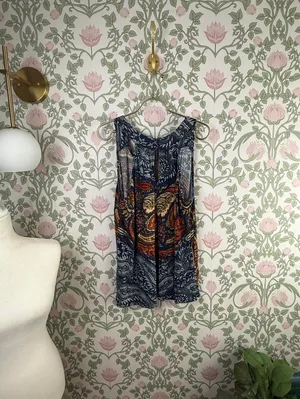 Marc by Marc Jacobs Bohemian Paisley Print Tunic Sleeveless Top - Size - Medium thumbnail 3