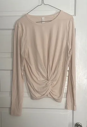 Lululemon Blush Long Sleeve Women's Knotted Top thumbnail 1