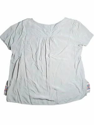 How Very Loved Floral Embroidered Boho Peasant Blouse Size L thumbnail 5