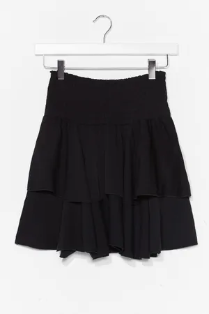 Nasty Gal Loose Shirred Tiered Mini Skirt thumbnail 3