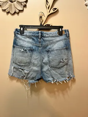 Garage High Waist Distressed Denim Shorts Juniors Size 7 thumbnail 3