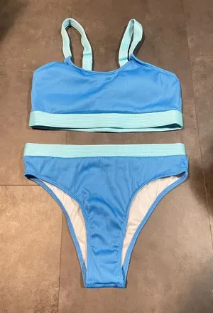 Two tone blue, two-piece swimwear size medium‎ A-31 thumbnail 1