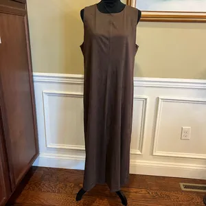 Chic Brown Maxi Dress Size 10 thumbnail 4