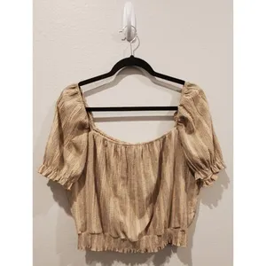 H&M  Seersucker Crop Top thumbnail 3
