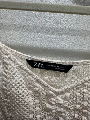 Zara Cream Crochet Crop Top thumbnail 2