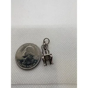 Vintage Sterling Silver Chair Charm Miniature Furniture Pendant 1.36g thumbnail 8