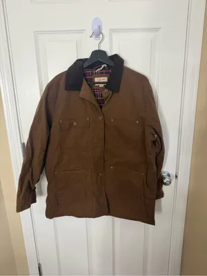 Marine Layer Riley Cotton Barn Jacket in Brown S thumbnail 2