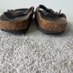 Birkenstock Granada Mocha Birkibuc Sandal Strappy Cushion Support Cork Slide On thumbnail 10