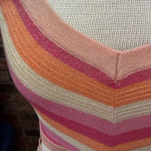 Altar’d State Avery Striped Midi Dress Size XL Cut Out Stretch Resort thumbnail 2