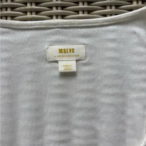 Maeve by Anthropologie Ribbed Square Neck Shirt small‎ boho layered classic thumbnail 6