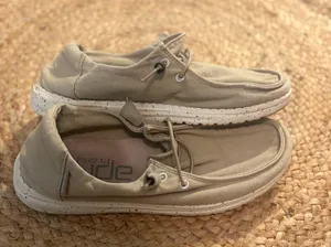 Hey Dude Women's Slip-On Loafers in Light Khaki size 7 thumbnail 1